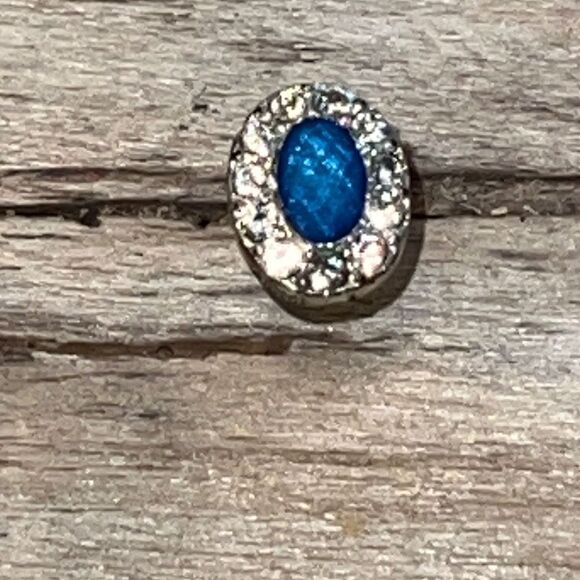 Elegant Silver Blue Simulated Opal Dangle Stud Earrings Jewelry Bridal Jewelry - Picture 6 of 7